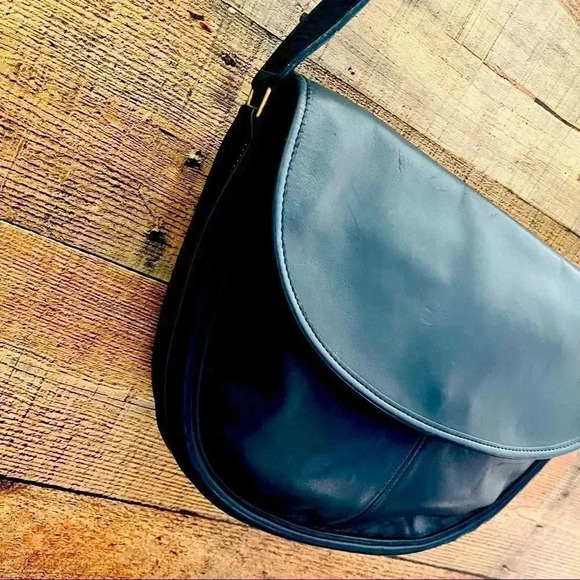 Vintage Coach Paris Large Navy Blue Bag - Picture 6 of 16